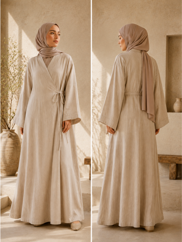 Linen Wrap Abaya