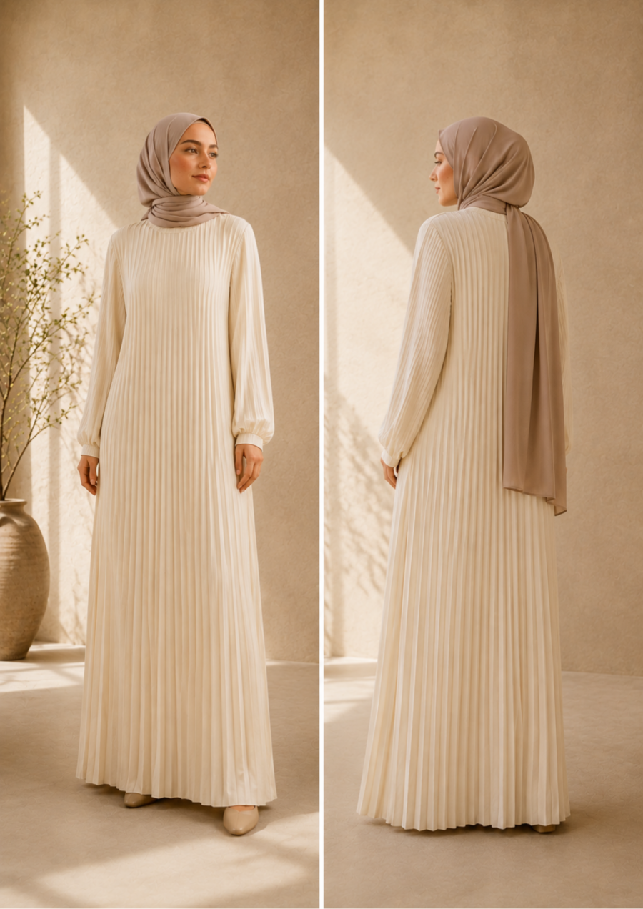 Pleated Maxi Dress