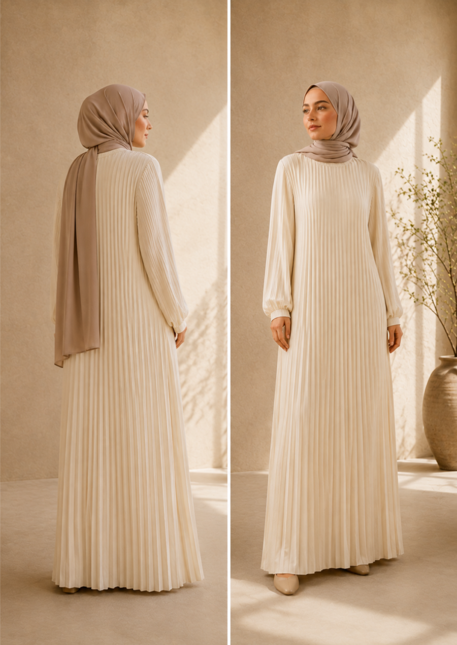 Pleated Maxi Dress